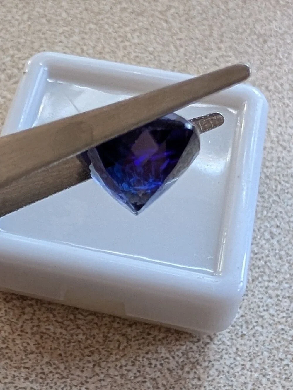 Gorgeous  Royal Blue 9 Carat Emerald Cut Sapphire